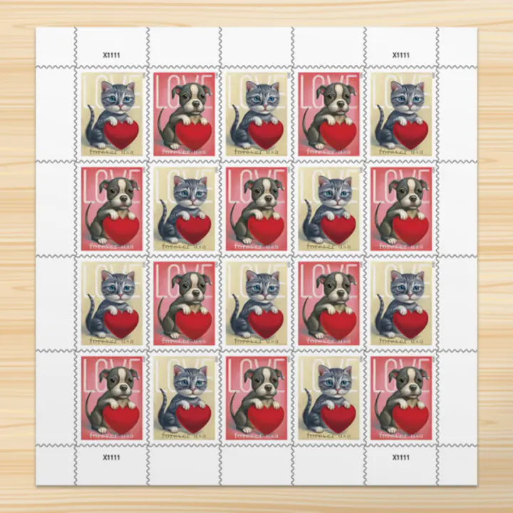 Love and wedding stamps for Valentine's Day