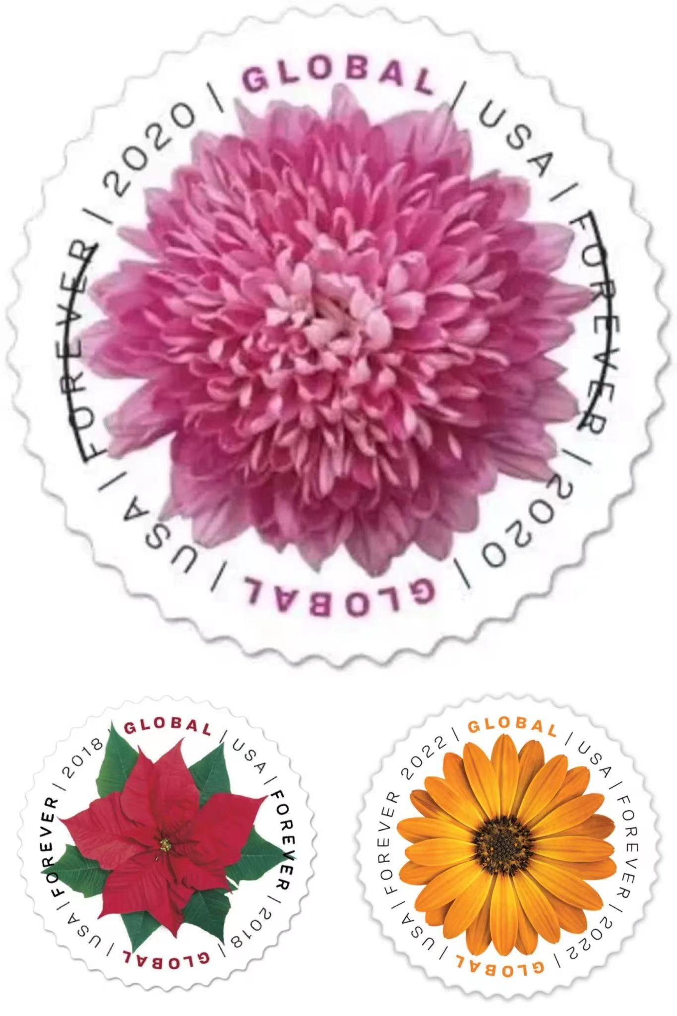 Global stamps 5 sheet/50 pcs