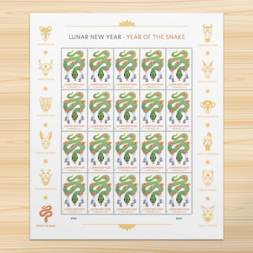 Lunar new year forever stamps mix