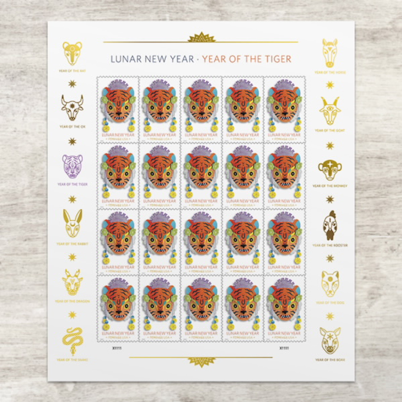 Lunar new year forever stamps mix