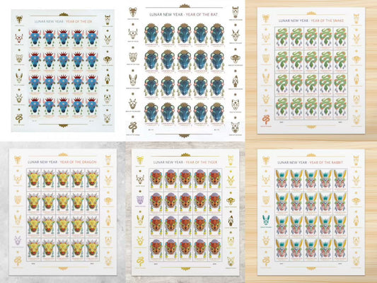 Lunar new year forever stamps mix