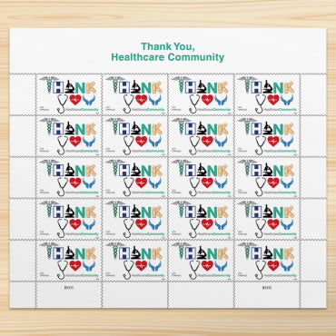 Thank you,Healthcare community stamps-100pcs