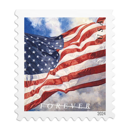 10,000 stamps flag rolls 2024