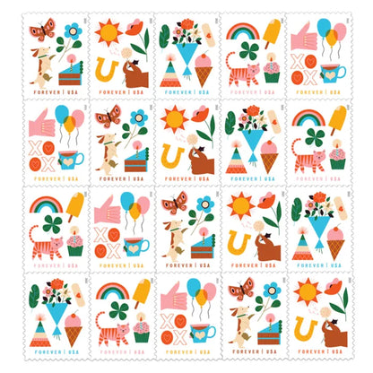 Thanksgiving Foever stamps--4 styles (400 stamps)