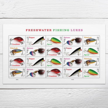 Freshwater fishing lures stamps-2025