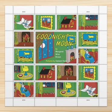Goodnight Moon stamps ,sheet of 16