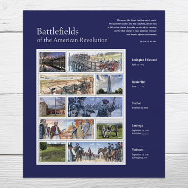 Battlefields of American Revolution stamps