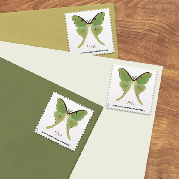 Luna Moth Stamps  Sheet of 20  Non-Machineable