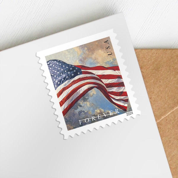 10,000 stamps flag rolls 2024