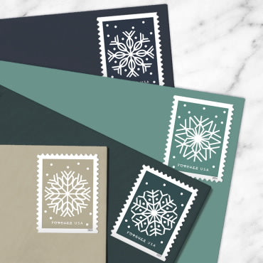 Winter Whimsy stamps--100pcs