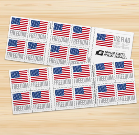 2024 and 2023 flag stamps in sheets mixed