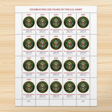 U.S. Army 250th Stamps, Sheet of 20