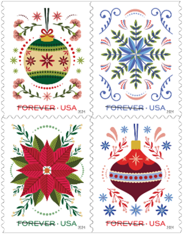 Christmas Stamps mixed