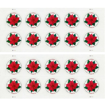 Global Poinsettia 2018 50pcs(5 sheets)